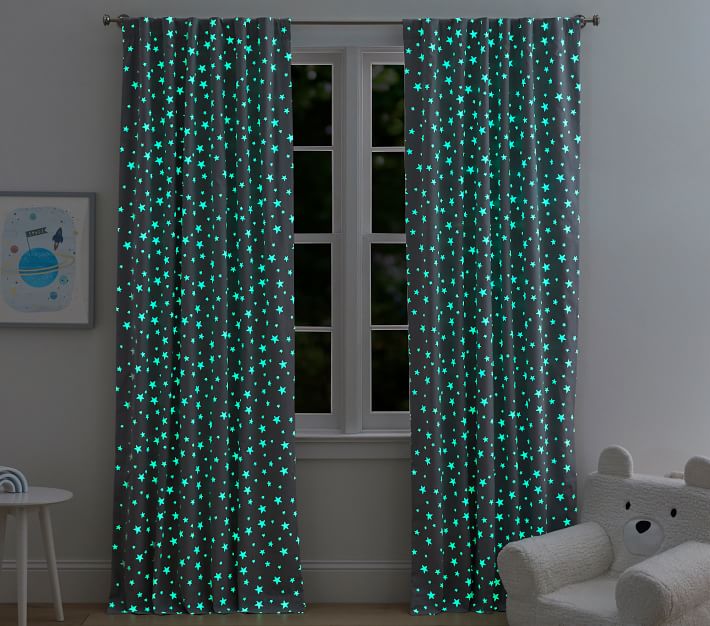 glow in the dark blackout curtains