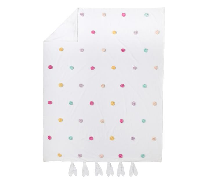 Zoey PomPom Duvet Cover & Shams Pottery Barn Kids