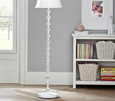 stacked crystal ball floor lamp