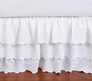 pottery barn eyelet crib skirt