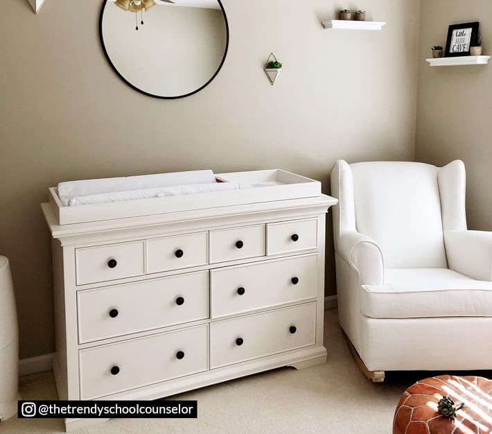 Larkin Extra Wide Changing Table Dresser & Topper Pottery Barn Kids