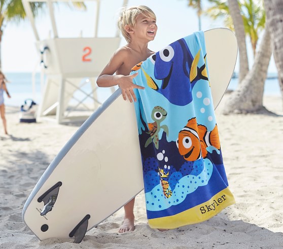 Finding Dory Nemo Beach Towel 120 x 70cm Kids Swimming Boys Girls 100% Cotton 