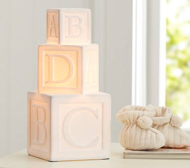 pottery barn abc lamp