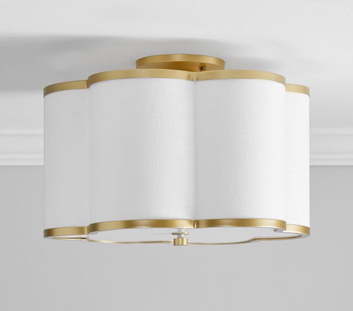 scalloped flush mount