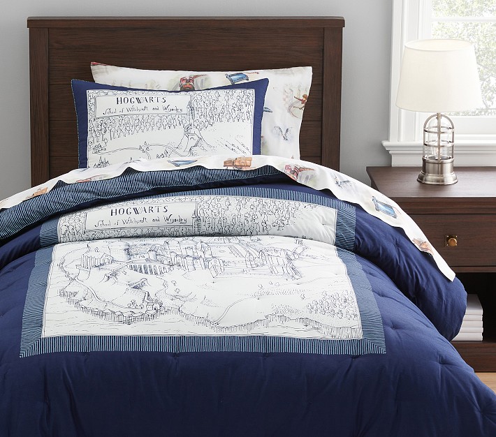 Harry Potter™ Hogwarts™ Map Comforter & Shams Pottery Barn Kids