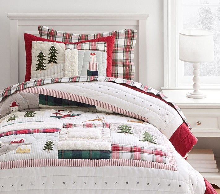 Heritage Santa Quilt & Shams | Pottery Barn Kids