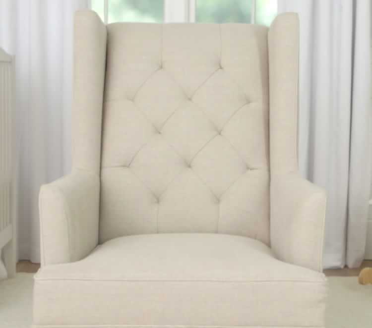 modern tufted wingback convertible rocking chair