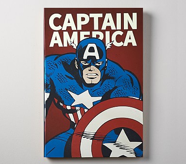 Pottery Barn Kids Pottery Barn Kids Marvel Full Captain America Pillow Case set 2 Comics Bedroom 