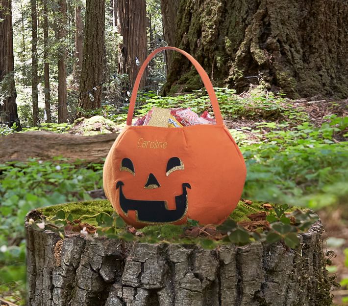 Pumpkin Glitter Treat Bag | Pottery Barn Kids