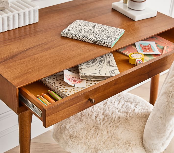 west elm mini desk mid century