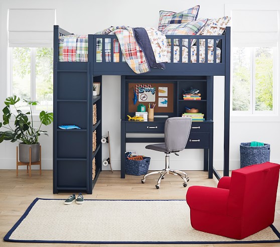 bunk bed with desk pottery barn