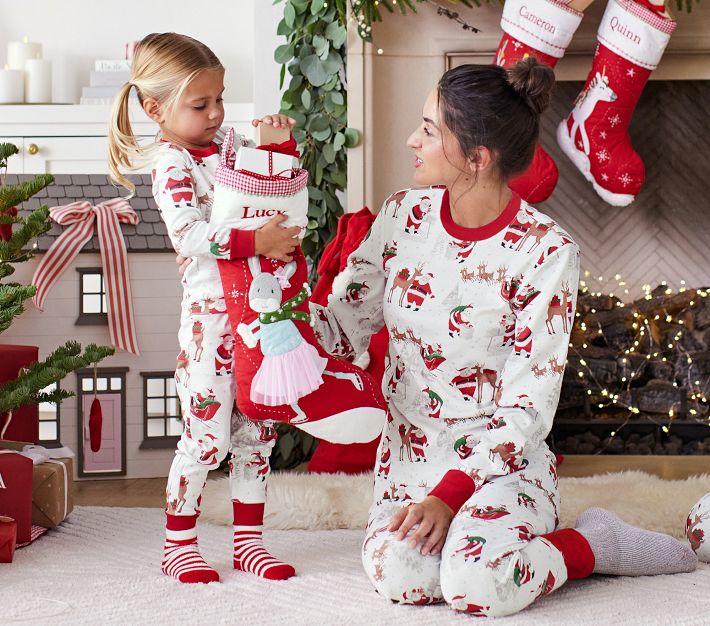 Jolly Jammies Classic Heritage Christmas Print Matching Family