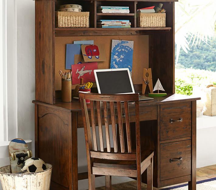 desk with hutch brown