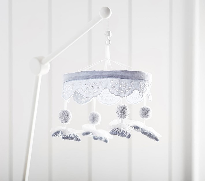 Chambray Musical Crib Mobile Pottery Barn Kids