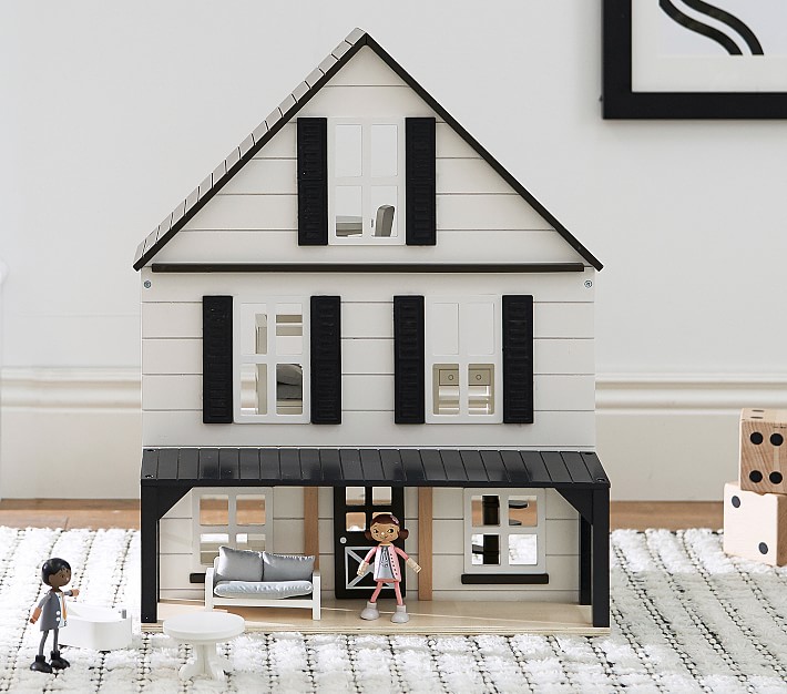 pottery barn wooden dollhouse