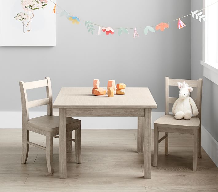 pottery barn play table and chairs