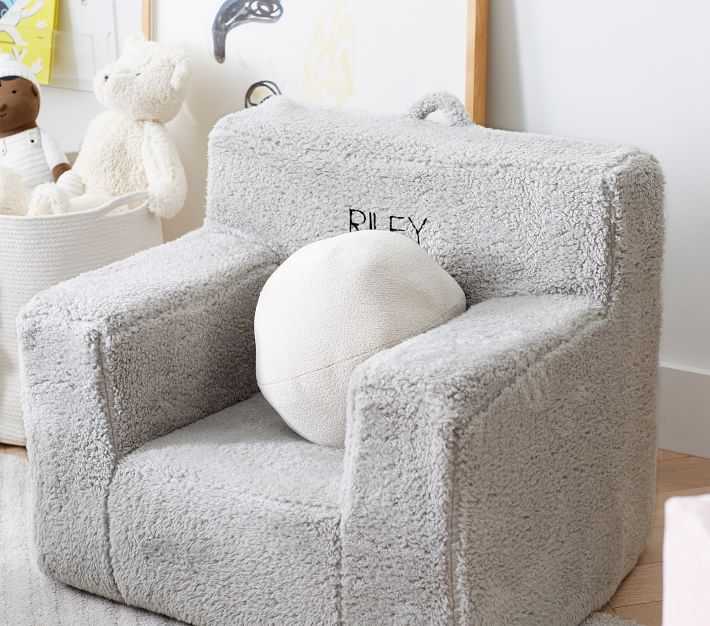 gray sherpa chair