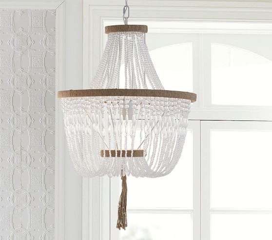 beaded glass chandelier