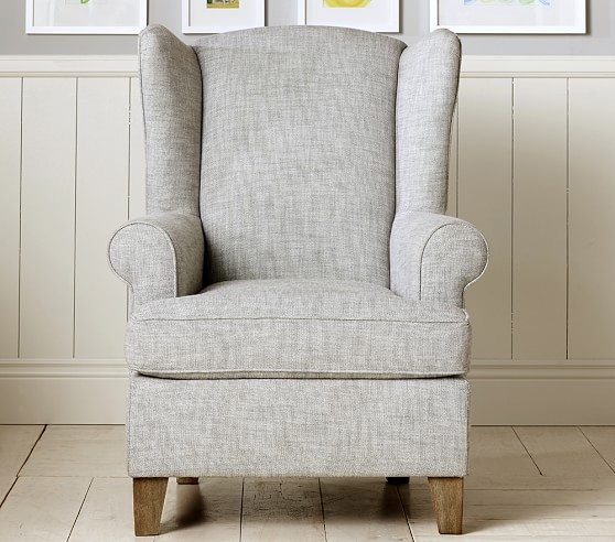 pottery barn grey chair