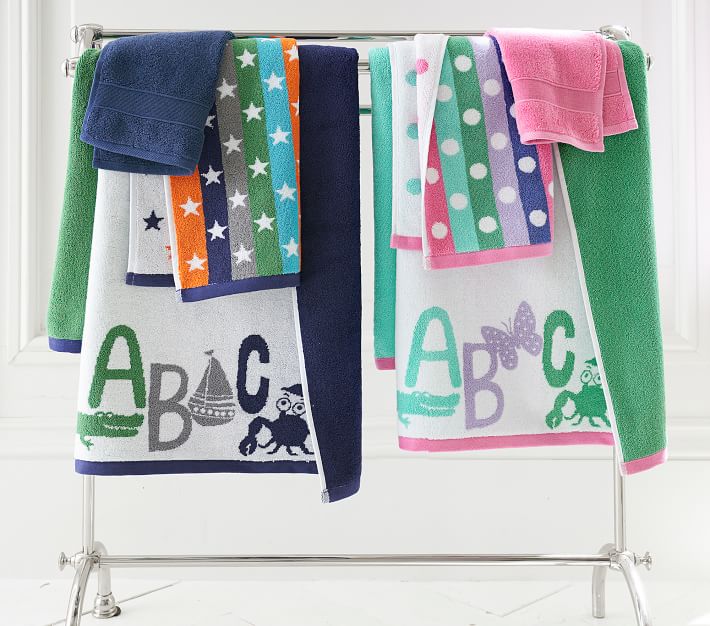 Multi Dot Kids Bath Towel Pottery Barn Kids