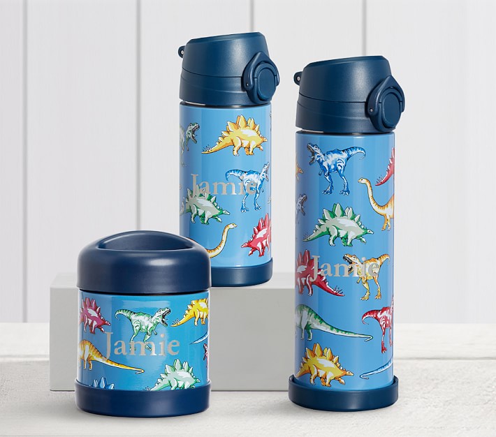 Mackenzie Blue Multicolour Dino Kids Water Bottles & Thermos Pottery