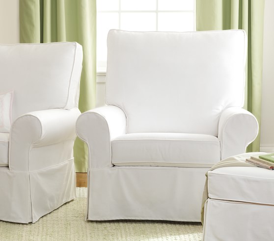 pottery barn grand comfort swivel glider