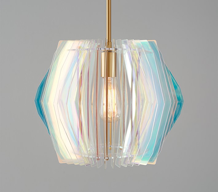 iridescent light pendant