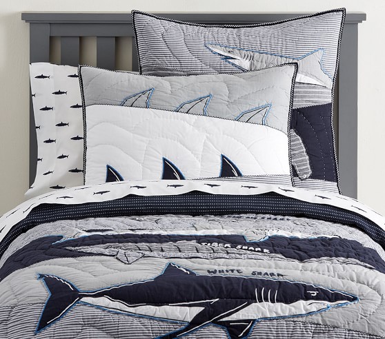 pottery barn shark duvet