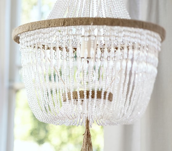 clear beaded chandelier