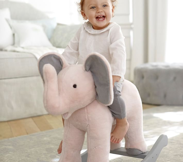 elephant plush rocker pottery barn