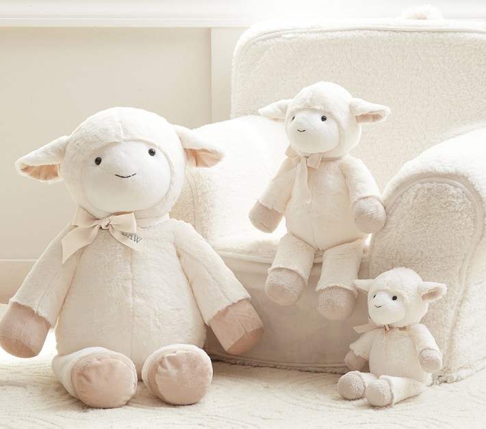 large stuffed lamb