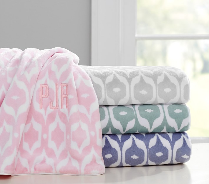 Nia Ikat Chamois Baby Blanket Pottery Barn Kids