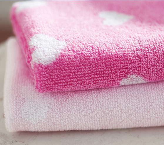 heart towels bath