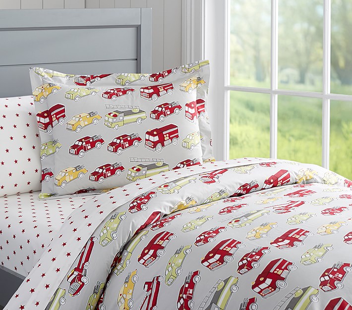 fire truck duvet cover