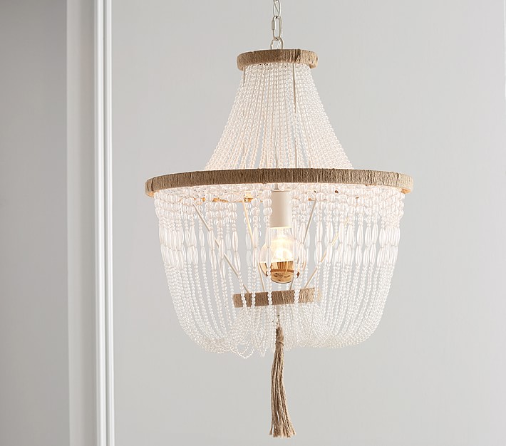 clear bead chandelier