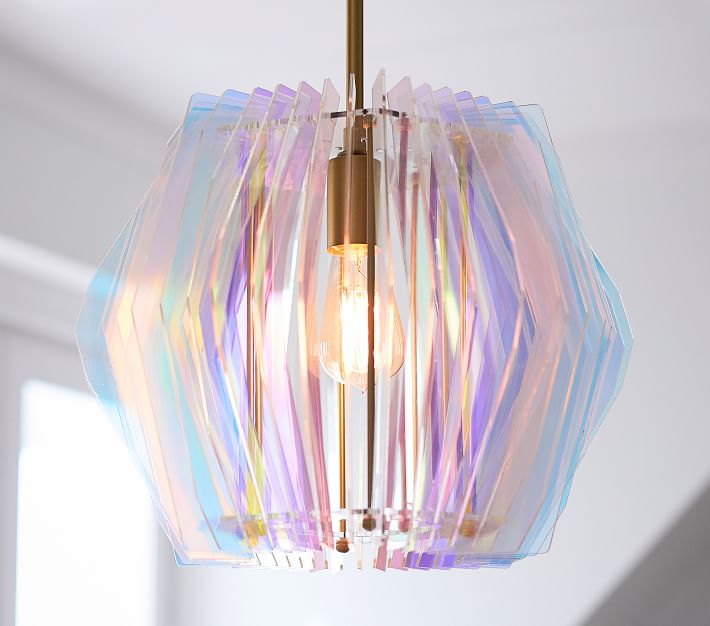 iridescent light pendant