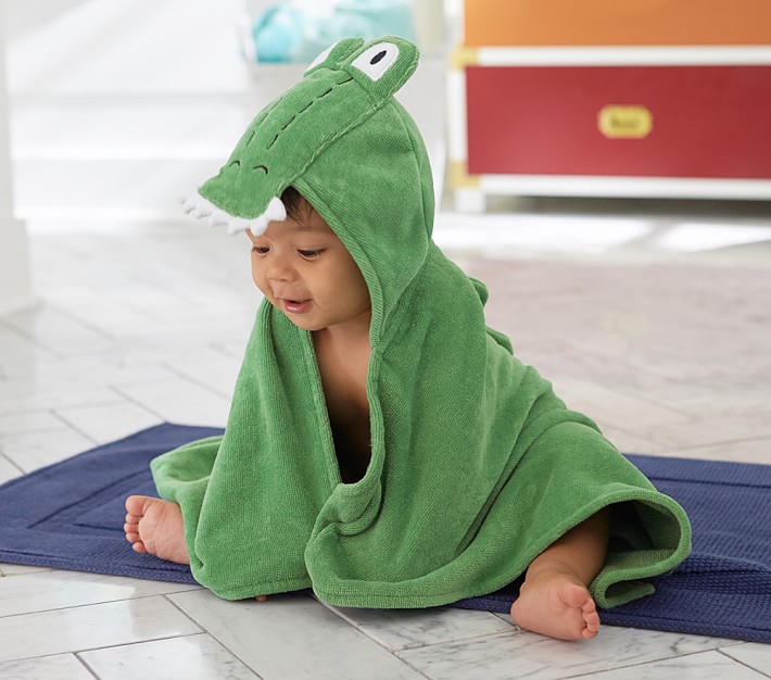 Baby Aspen Splash-A-While Crocodile Hooded Spa-Towel Green 