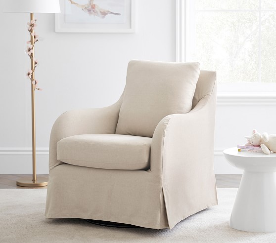 pottery barn swivel chair slipcover