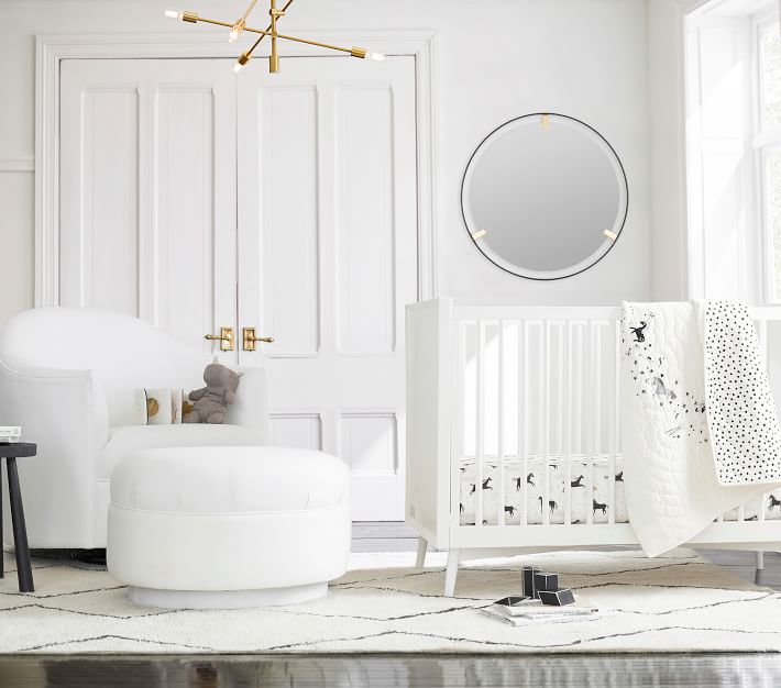 Lola Swivel Nursery Glider & Ottoman Pottery Barn Kids