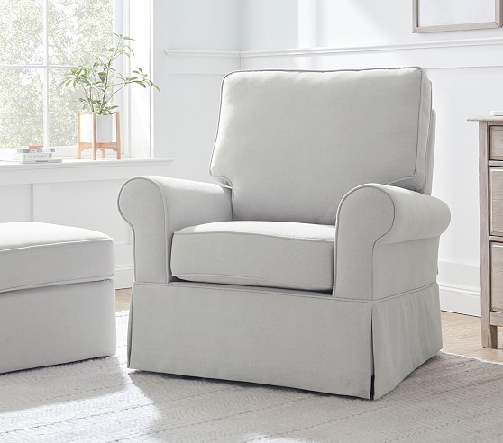 pottery barn grand comfort swivel glider