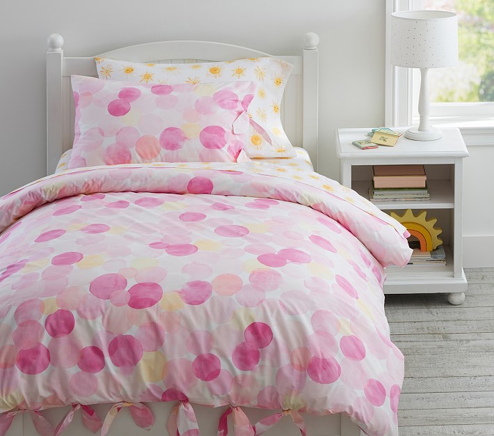 Newest and best here POTTERY BARN KIDS Polka Dot EMBROIDERED Border