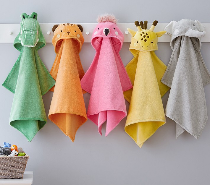 potterybarnkids.com | Critter Baby Hooded Towel Collection