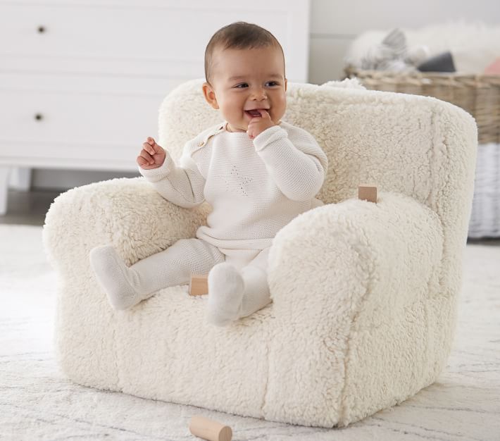 pottery barn sherpa chair