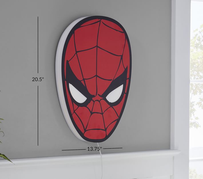 stortbui ondersteuning cocaïne Marvel's Spider-Man Acrylic LED Wall Light | Pottery Barn Kids