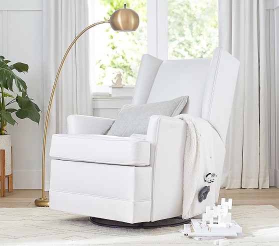 modern wingback chair pottery barn