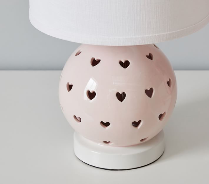 ceramic heart lamp