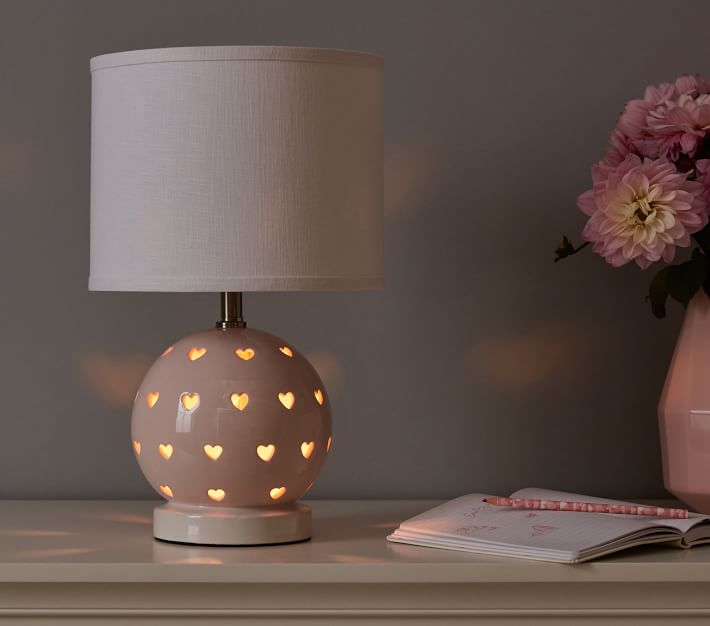 ceramic heart lamp