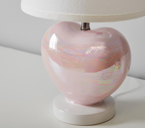 ceramic heart table lamp