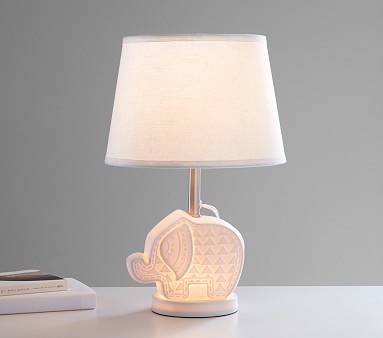 pottery barn elephant lamp