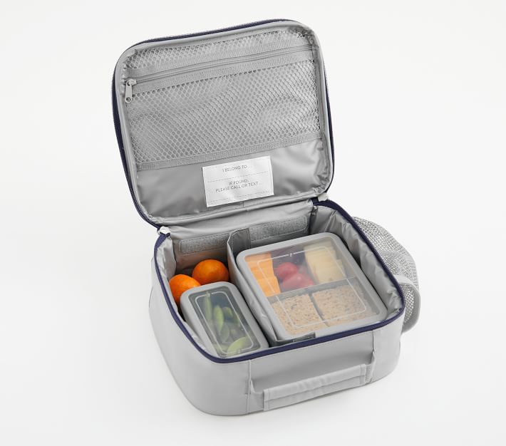 Fairfax Solid Gray Lunch Boxes | Pottery Barn Kids